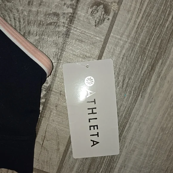 Athleta Navy and Light Pink Sports Bra - Picture 2 of 3